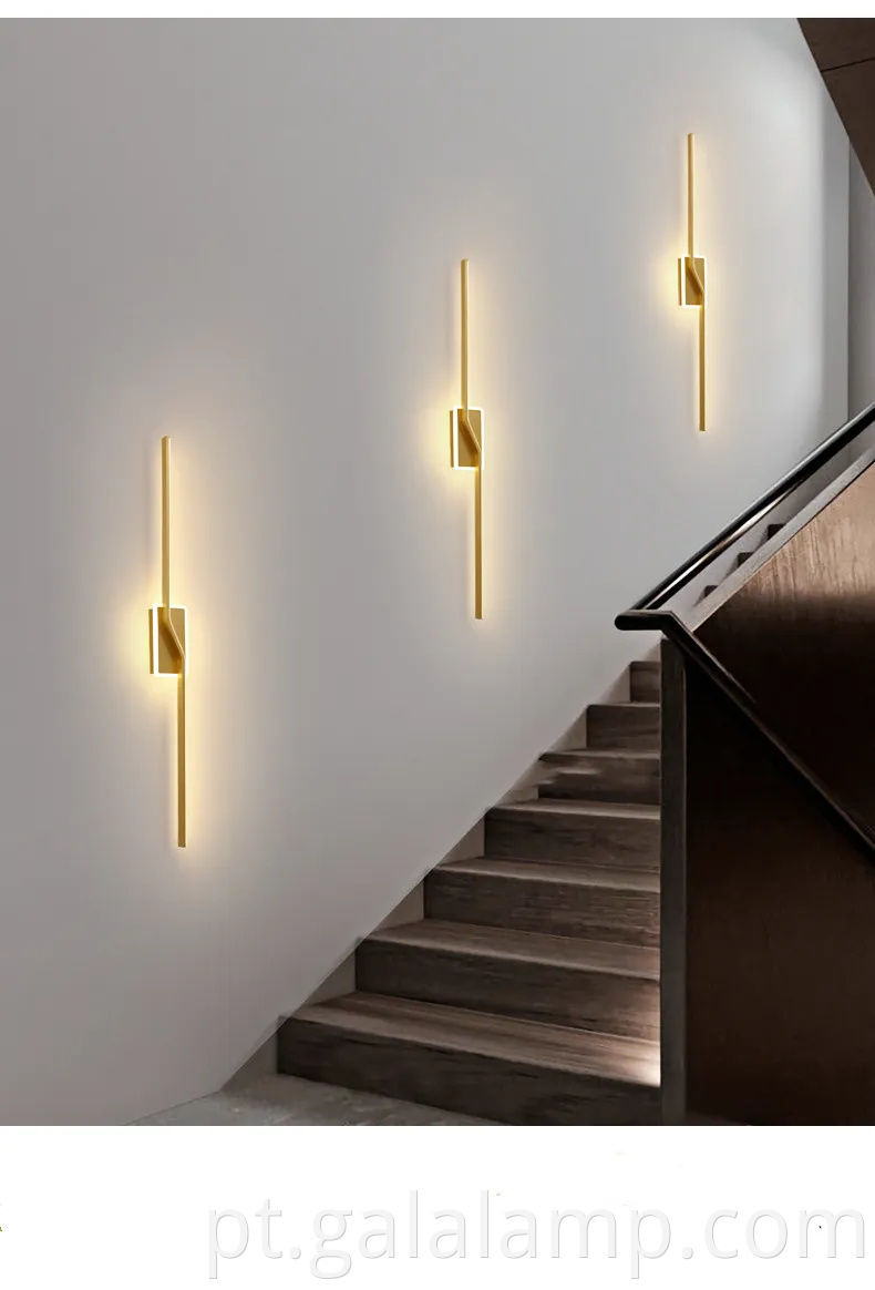 Luz de parede nórdica elegante para quarto e corredor modernos